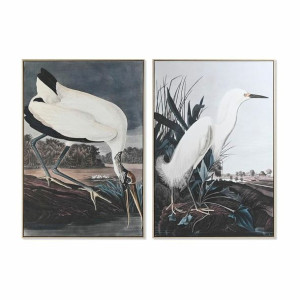 Obraz DKD Home Decor 83 x 4 x 123 cm Vták Orientalny (2 Sztuk)
