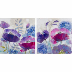 Obraz DKD Home Decor 80 x 3,5 x 80 cm Shabby Chic (2 Sztuk)