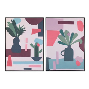 Obraz DKD Home Decor 103 x 4,3 x 143 cm Wazon Skandynawski (2 Sztuk)