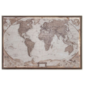 Obraz DKD Home Decor Kolonialny Mapa Świata (122 x 85 x 5 cm)