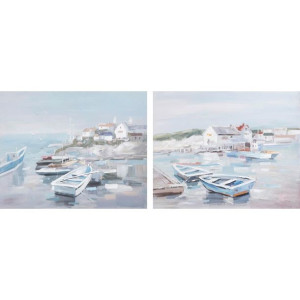 Płótno DKD Home Decor 100 x 2 x 80 cm 100 x 3,5 x 80 cm Barco (2 Sztuk)