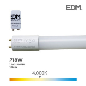Tubka Led Edm A+ T8 18 W 1500 Lm (4000 K)