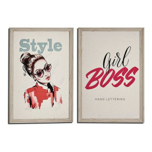 Obraz Style - Boss Krem MDF (2 x 66 x 46 cm)