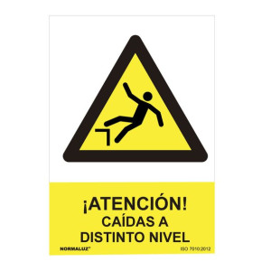 Znak Normaluz Atención caídas a distinto nivel PVC (30 x 40 cm)