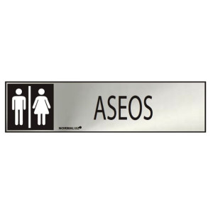 Znak Normaluz Aseos mixto Stal nierdzewna (5 x 20 cm)