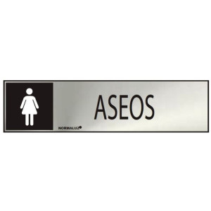 Znak Normaluz Aseos mujer Stal nierdzewna (5 x 20 cm)