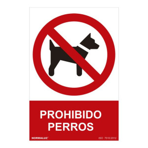Znak Normaluz Prohibido perros PVC (30 x 40 cm)