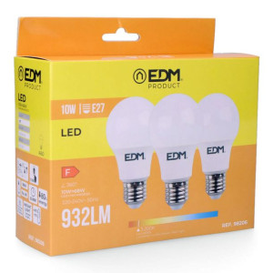 Żarówka LED EDM E27 10 W F 810 Lm (3200 K)