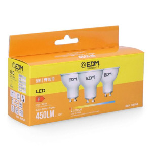 Żarówka LED EDM 5 W GU10 450 lm F (3200 K)