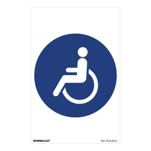 Znak Normaluz Uso obligatorio discapacitado PVC (30 x 40 cm)
