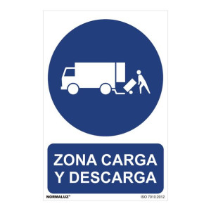 Znak Normaluz Zona carga y descarga PVC (30 x 40 cm)