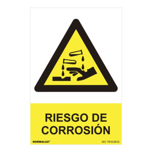 Znak Normaluz Riesgo de corrosión PVC (30 x 40 cm)