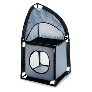 Stoisko Metal Poliester Wieża Kot Szary 35,5 x 69 x 35,5 cm