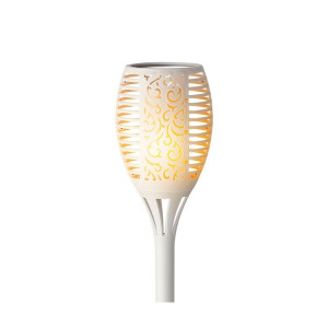 Palik (drewniany) Lumineo Słoneczny Fuego Ø 12 x 62,5 cm Biały