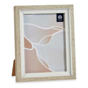Ramka na Zdjęcia Brązowy Biały Szkło Drewno Plastikowy (18,8 x 2 x 24 cm)