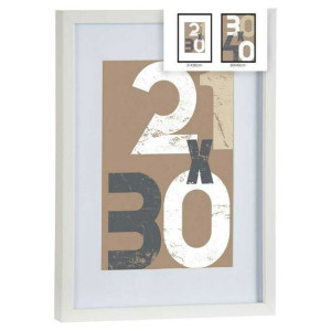 Ramka ścienna na zdjęcia Biały Drewno MDF (32,5 x 2,5 x 42,5 cm) (1 uds)