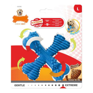 Gryzak dla psa Nylabone Dura Chew Krzyż Rozmiar L Nylon Wołowina