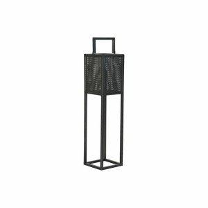 Świeczniki DKD Home Decor Czarny Metal Szkło (20 x 20 x 82 cm)