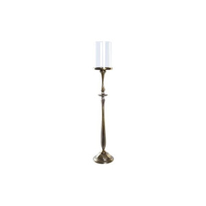 Świecznik DKD Home Decor Szkło Złoty Aluminium (13 x 13 x 71 cm)