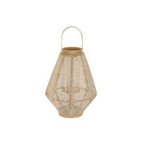 Lampa DKD Home Decor Szkło Brązowy Płótno Bambus (37 x 37 x 62 cm)