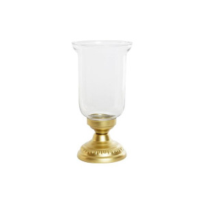 Świeczniki DKD Home Decor Szkło Złoty Metal 14 x 14 x 27 cm
