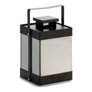 Latarnia LED Czarny Metal Lustro 10 (12,5 x 18,5 x 12,5 cm)
