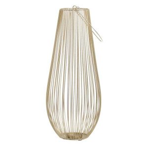Lampa 28 x 28 x 63 cm Świeczniki Złoty Żelazo Lampa
