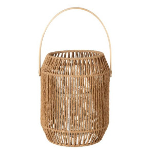Lampa 28,5 x 28,5 x 34 cm Świeczniki Naturalny Naturalne Włókno