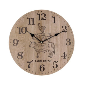 Zegar Ścienny Quid zwierzęta Drewno (34 cm)