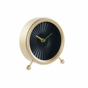 Stolné hodiny DKD Home Decor 17 x 6 x 18 cm Czarny Złoty Żelazo