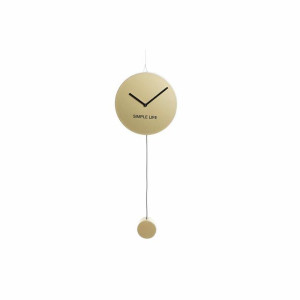 Zegar Ścienny DKD Home Decor 22 x 5,5 x 60 cm Złoty Żelazo Wahadło