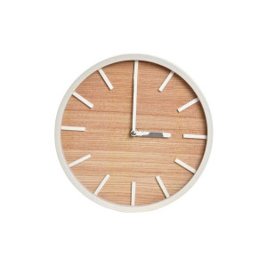 Zegar Ścienny DKD Home Decor 23,5 x 4 x 23,5 cm Naturalny Biały Drewno MDF