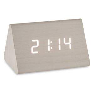 Cyfrowy Zegarek Stacjonarny Biały PVC Drewno MDF (11,7 x 7,5 x 8 cm)