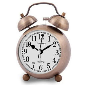 Budzik Analogowy Timemark Brąz (9 x 13,5 x 5,5 cm)