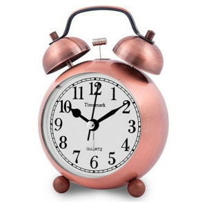 Budzik Analogowy Timemark Złoty (9 x 13,5 x 5,5 cm)