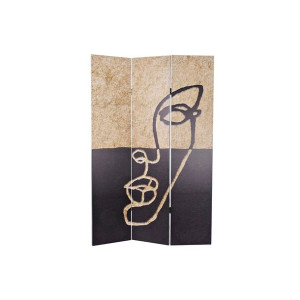 Parawan DKD Home Decor Twarz Płótno 120 x 2,5 x 180 cm Sosna