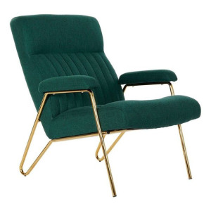 Fotel DKD Home Decor 8424001795499 Złoty Metal Poliester Kolor Zielony