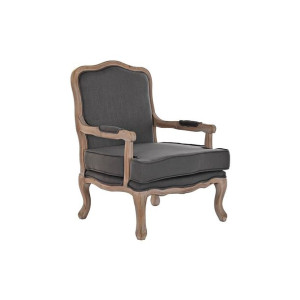 Fotel DKD Home Decor Szary Drewno Brązowy Poliester (70 x 66 x 95,5 cm)