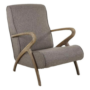Krzesło DKD Home Decor Jodła Poliester Ciemny szary (57 x 55 x 85 cm)