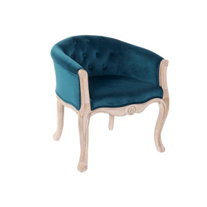 Fotel DKD Home Decor Poliester Drewno kauczukowe (58 x 60 x 69 cm)