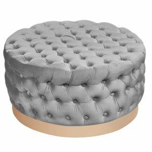 Ergonomiczny DKD Home Decor Szary Poliester Drewno MDF (78 x 78 x 40 cm)