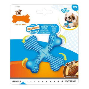 Gryzak dla psa Nylabone Krzyż Nylon Wołowina Szczeniaki Mięso wołowe