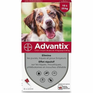 Pipeta dla Psa Advantix 10-25 Kg 6 Sztuk