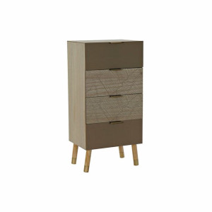 Komoda DKD Home Decor Naturalny Złoty MDF Liść roślin (42 x 33 x 86 cm)