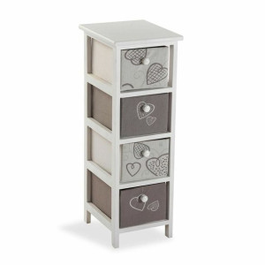 Komoda Versa Cozy 4 szuflady Serca Drewno MDF (30 x 72 x 25 cm)