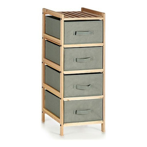 Komoda 4 szuflady Drewno Materiałowy (34 x 84,5 x 36 cm)