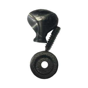 Gałka EDM Czarny Stal Owalne (22 mm)