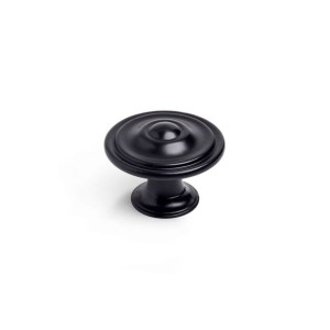Gałka Rei 3110 Okrągły Matowy Czarny Metal 4 Sztuk (Ø 35 x 26 mm)