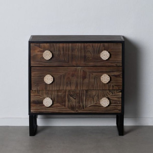 Komoda BROWNIE Ceimnobrązowy Drewno świerkowe 80 x 35 x 80 cm Drewno MDF