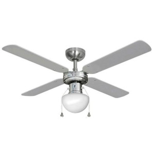 Wentylator sufitowy z oświetleniem EDM Caribe 50 W Chromowanie